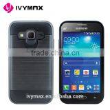 Newest Slim Fit Premium Dual Layer Protective Case Metallic Brush Finish Back Cover for Samsung G360