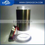 Cylindrical Stainless Steel Sleevel Glass Storage Jar Mason Jar With Screw Cap thumbnail-1