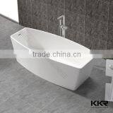 Classic Artificial Stone Freestanding Bathtub With Seat thumbnail-3