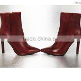 OlZB26 Pretty Mature Genuine Leather Boots Heel China Wholesale Ladies Ankle Boots With Rubber Outsole Shoes thumbnail-3