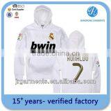 High Quality White Custom Cowl Neck Hoodies thumbnail-1