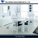 Grey Dining Room Furniture 8 Seats Acrylic Dining Table Chairs thumbnail-3