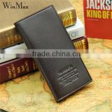 China direct male leather purse men long PU hand wallet