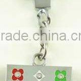 Fashion Key Chain With T Pendant Zinc cz Stones thumbnail-1
