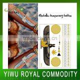 Cool Design Airbrush Body Art Black Gold Temporary Tattoos thumbnail-1