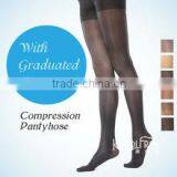 Medical Compression Black RHT Toe Pantyhose