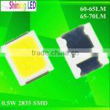 China Manufacturer 80Ra 2835 SMD LED 0.5 Watt With Epistar Chip