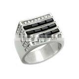 Dongguan Jewelry Casting cz Stainless Steel Rings China Factory Direct Wholesale Jewelry Stainless Steel cz Ring thumbnail-1