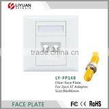 LY-FP148 Fiber Face Plate For 2pcs ST Adapter Fiber Optic Wall Mounted Face Plate