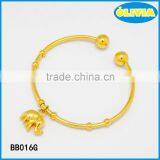 Olivia Cuff Bangle Personalized Lucky Elephant Gold Color Bangle thumbnail-1