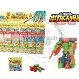 4 In 1 Building Blocks Transform Dinosaur Robot Small Toy (Can Add Candy) thumbnail-2