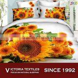 100% Cotton 2015 New Pattern Bed Linen Sets/duvet Cover Set SUNFLOWER 5D Print thumbnail-1