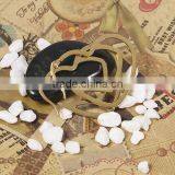 18 k Gold Plated Magnetic Stainless Steel Heart Shaped Huggie Earrings for Bride thumbnail-4