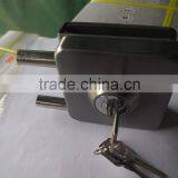 Stainless Steel Door Lock With 3 Brass Keys for Glass Door thumbnail-1