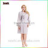 Wholesales Bathrobe Plain Dyed Silk Kimono Robes for Women thumbnail-2