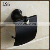 15733 American design china goods wholesale zinc alloy toilet paper holder black bathroom design