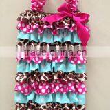 Hot Sale Fashion/ Pretty/ Soft Ruffled Rompers Baby Sleeveless Rompers/ Bodysuit Best Posh Petti Ruffle Lace And Satin Rompers thumbnail-5