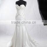 RSW907 Detachable Illustion Neckline Sexy Strapless See-Through Embroidery Designs For Mermaid Wedding Dress thumbnail-3