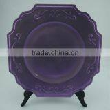 Square Plastic Wedding Charger Plates for Wedding and Home Table Use Decoration Square Black Charger Plates thumbnail-6