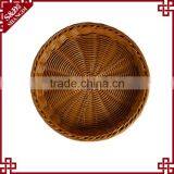 S&D Green Environmental Protected pe Rattan Wicker Bread Basket Snacks Dry Fruit Basket With Net Cover thumbnail-3