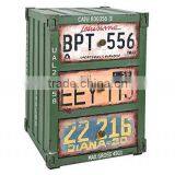 Small Antique Shabby Metal Cabinet thumbnail-1