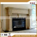 Limestone marble electric fireplace louis marble fireplace