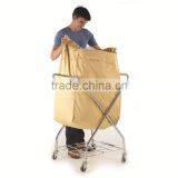 Commercial Rolling Laundry Hamper With Removable Bag thumbnail-2