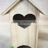 Handmade Crafts Wood Room Toy Wooden Bird Nest Packaging Sticky Window Wood Toys With Heartshapeed Window thumbnail-1