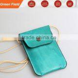 Cell Phone Leather Pouch, Cell Phone Leather Pouch With Neck Lanyard thumbnail-1