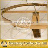 Round Gold Coffee Table Stainless Steel Luxury Living Room Furniture thumbnail-5