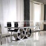 2017 New Modern Big Size Marble Top Dining Table Set