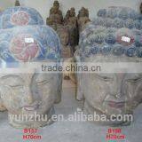 Antique Wooden Buddha Head Carving Statue thumbnail-1