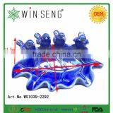 Garden Decor Glazed Leaf Bird Ceramic Porcelain Plate thumbnail-3