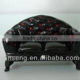 Polyresin Decorative Black Sofa-Shaped Jewelry Box thumbnail-1
