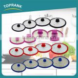 FDA approval multi size cooking pan lids silicone ring tempered glass pot cover