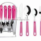 Plastic Handle Cutlery Set Stainless Made in China thumbnail-2