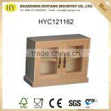 Unfinished Wooden Small Storage Cabinet on Table Top thumbnail-1
