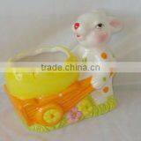 Wholesale Easter Ceramic Candle Holder With Bunny Design thumbnail-1