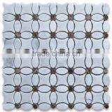 MM-CV290 Wholesale Carrara Natural Stone White Marble Flower Mosaic Tile