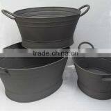 Metal Tubs For Garden Set of 3 Pcs thumbnail-1