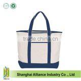 Large Capacity 16OZ Canvas Tote Bag With Two Red Handle,Cheap Canvas Shopping Bag With Handle thumbnail-4