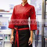 Wide Half Bistro Apron With Contrast Ties