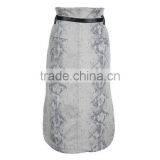 Hot Selling Women New Model Modern Skirt Winter Long A-line Straight Tube Skirt Waist Belt Print Skirt thumbnail-2