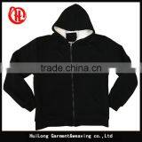 Plus Size Men White Lining Winter Black Hoodie Jacket thumbnail-4