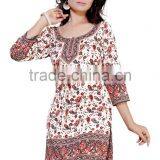 Printed Designer Canvas Crape Styles Kurtis thumbnail-1