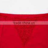 Best Quality Red 95% Cotton 5% Spandex With Lace Custom Sexy Fancy Woman Underwear thumbnail-4