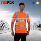 Fluorescent Color T-shirt Short Sleeve 100% Polyster Safety T-shirt Mesh T-shirt Polo Vest thumbnail-2