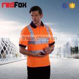 Net Fabric 100% Polyster Safety T-shirt Miner Safety Red T-shirts Polo High Reflective Safety T-shirt thumbnail-3