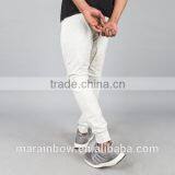 Cotton Polyester Spandex Fleece Sweatpants OEM Men Joggers Bulk Wholesale Tapered Jogger Pants White Tracksuit Bottoms thumbnail-5