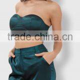 Runwaylover 072 Europe Style 2017 Ladies Two Piece Suits , Women Sexy Crop Top And Casual Pants thumbnail-3